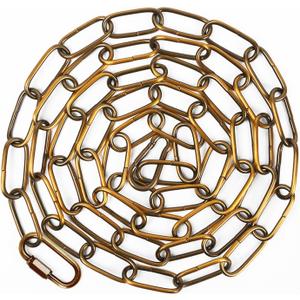 Garini 6 Feet Gold Bronze Light Fixture Chain, Adjustable Metal Pendant Chandelier Chain Extension with Detachable Link, Maximum Load is 66 Pounds (1 Pack)