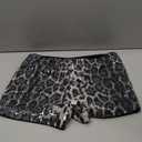 SOLY HUX Women's Leopard Print Sparkly Sequin Shorts Y2k Low Rise Party Club Booty Shorts (Large)