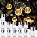 SOLPEX 12 Pack Hanging Solar Lights Outdoor,Solar Outdoor Lights Decorative, Solar Powered Waterproof Light, Hanging Globe Light for Garden, Yard, Patio, Lawn, Flower Bed(Warm White)