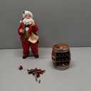 Kurt S. Adler 10.5-Inch Fabriché Wine Tasting Santa, 2 Piece Set