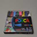 Posca Paint Markers, 5M Medium Acrylic Markers with Reversible Tips, Artist Recommended For Gifts, Fabric, Metal, Glass, Wood and Canvas, Assorted Colors, Set of 8