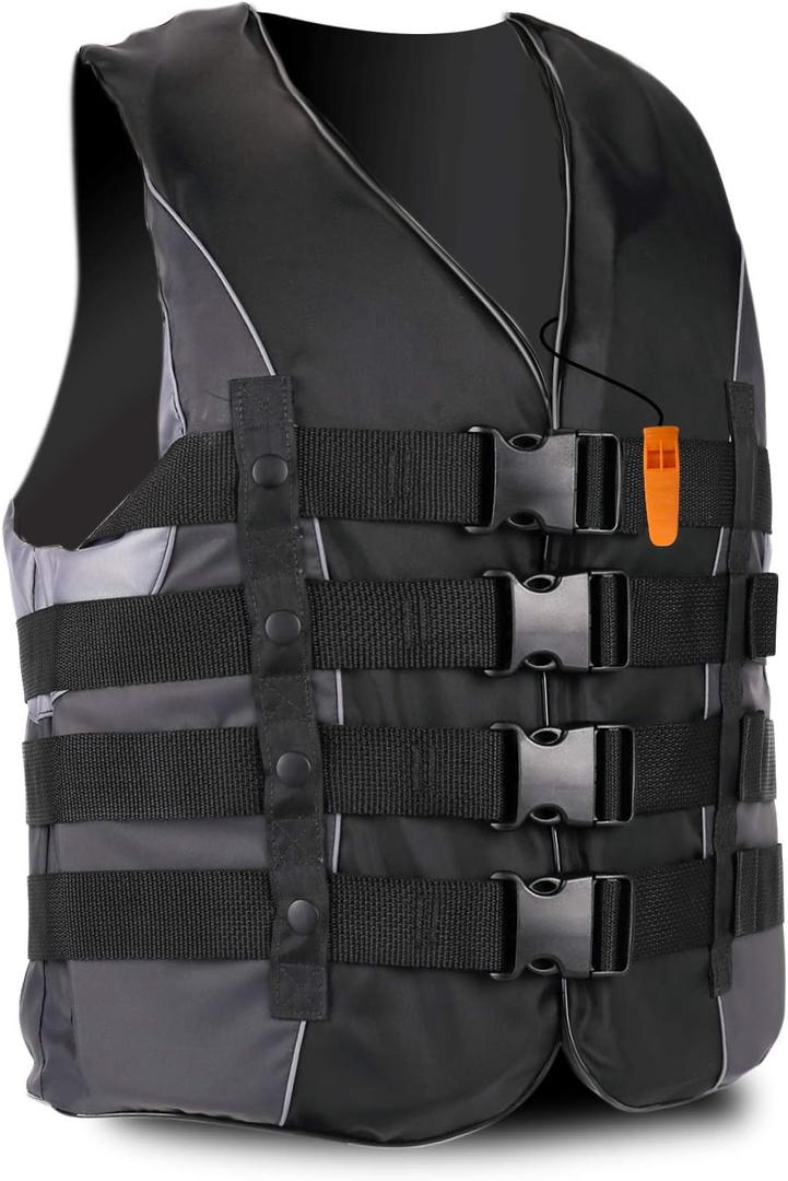 XGEAR Adult USCG Life Jacket Water Sports Life Vest, 3X-Large