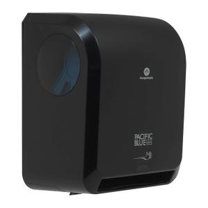 Pacific Blue Ultra 8" High-Capacity Automated Touchless Paper Towel Dispenser by GP PRO (Georgia-Pacific); Black; 59590; 12.9" W x 9" D x 16" H; 1 Dispenser, 16" X 12.9" X 8.9"
