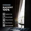 SimpleHome 100% Blackout Curtains for Bedroom,Thermal Insulated Cream Grommet Window Drapes Room Darkening Curtains for Living Room with Black Back,52 x 90 Inch,2 Panels
