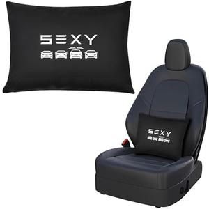 VINBYEE Pillow(1 Pcs), Lumbar Support Pillow Suitable for Model 3 Y S X Accessories, Lower Back Support for Seats and Camping Pillow, Genuine Leather White VINBYEE Pillow(1 Pcs), Lumbar Support Pillow Suitable for Model 3 Y S X Accessories, Lower Back Support for Seats and Camping Pillow, Genuine Leather White