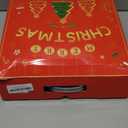 N&T NIETING Pop Up Christmas Tree with Lights, Collapsible Tinsel Xmas Tree Decorations, Pencil Christmas Tree Skinny Tree for Holiday Xmas Home Office Decor, 30 Balls, 5Ft, Blue