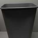 Amazon Basics Rectangular Commercial Office Wastebasket, Easy to Clean, 10 Gallon, Grey, 2-Pack