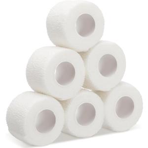 Outus 6 Rolls 1.5 Inch Width Hockey Grip Tape 30 yd Self Adhesive Ice Hockey Grip Tape Cohesive Wrap Athletic Sports Accessories for Sports Lover Gifts (White)