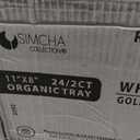 Organic Rectangle Tray - 11" x 8" - White, Plastic, Case Pack of 48 - Buffets, Catering, Parties, Everyday Use