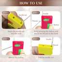 2 x Automatic Needle Threader, Frundoo 2025 New DIY Hand Sewing Machine Needle Threader, Self Threading Needles for Hand Sewing, for Sewing Embroidery Cross Stitch Craft Stitching Knitting Quilting-12Pcs