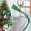 Brightown Outdoor Extension Cord Multiple Outlet, 2 Packs Each 50 Ft Christmas Light Extension Cord Evenly Spaced 6 Outlets Plugs with Safety Cover, 16/3 SJTW Green Extension Cord Waterproof