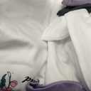 VeryNew 3-Pack Girls Long Sleeve T-Shirt for Fall, Soft Cotton Toddler Top, Cute Graphic Tee for Kids (10 Years, Black+Purple+White)