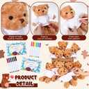 40 Pcs Make Your Own Stuffed Animal Bear Kit DIY 2026 Graduation Plush Gift 10 Pcs 9.84 Inches Rose Velvet Bear 10 White T Shirt 10 Set 12 Color Pen and Card for Graduates Party Craft Gift (Brown)