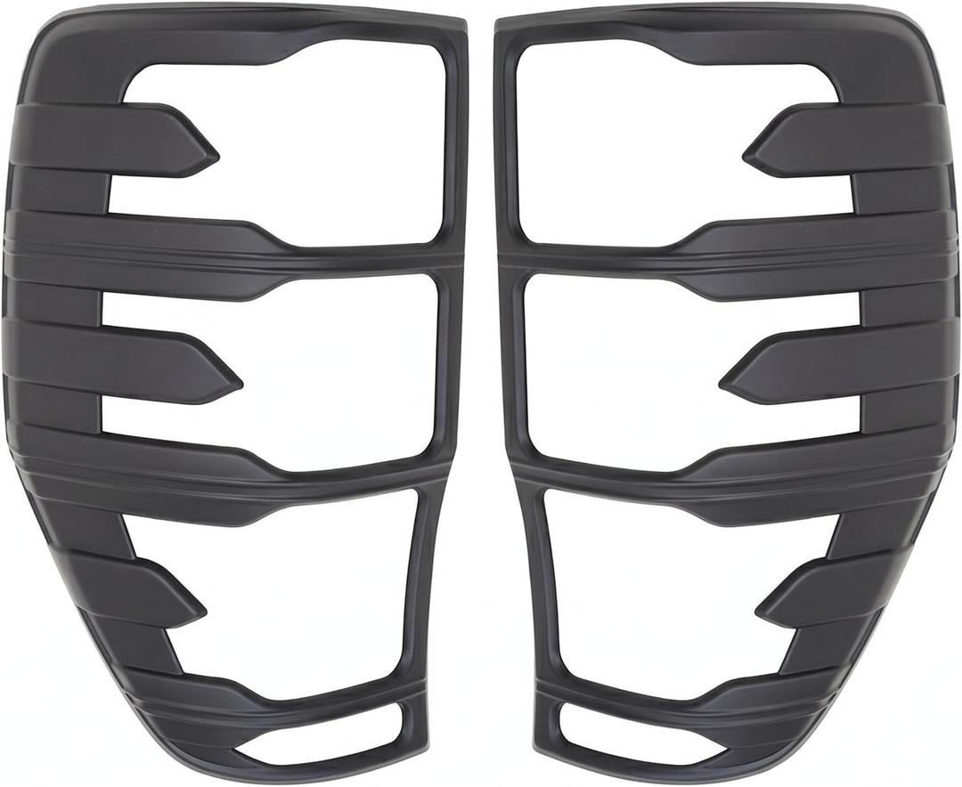 Matte Black Tail Light Trim Pair for Ford Ranger 2012-2021 Left Right Cover