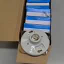 6 Pcs Medium Base E26 Lamp Holder Ceiling Light Sockets White Bulb Socket Incandescent Fluorescent CFL Lamp Holder 660w 250v (Porcelain)