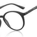 BLUEMOKY Reading Glasses for Men and Women: Blue Light Round Classic Eyeglasses - Computer Readers Glasses (C01 Black, 1.75 x)