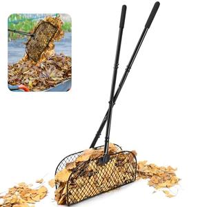 CAROD Leaf Grabber Rake with Long Handle, Lightweight Metal Leaves Rakes, Leaf Collector for Gardening, Leaf and Grass Picker Upper, Efficient and Labor-Saving Yard Rake Leaf Grabber No Bending Over