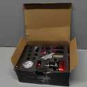 Adjustable Fuel Pressure Regulator Kit 3-70PSI With 6AN Return and 6AN feed Port with AN6-6AN Fuel Line Hoses Connectors (Black+Red)