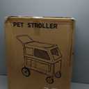 Large Dog Stroller for Medium & Large Dogs up to 350 lbs,Foldable Pet Wagon | Rear Ramp for Senior Dogs,Adjustable Handle,Washable Pad,All Terrain Wheels,Breathable Mesh Doors & Multiple Storage Pockets