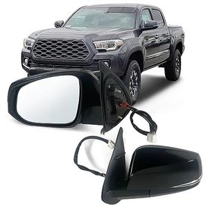Lqito Left Driver side Mirror Fits 2016-2022 Toyota Tacoma With Power Glass, Heated, Turn Signal丨Without Blind Spot Detection Match to Midnight Black Metallic Replace TO1320349 (7Pins)