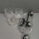 Zarbitta 3-Light Bathroom Light Fixtures, 17.23" Black Modern Vanity Lights with Clear Glass Shade, Bathroom Wall Lamp for Mirror Kitchen Living Room Hallway Cabinet Porch