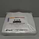 Crown Collection Hotel Beddings 600-Thread-Count 100% Egyptian Cotton 1 Piece Fitted Sheet with 12" Deep Pocket King Size White