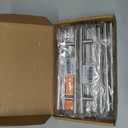 Probrico 12 Pack 5" Holes Cabinet Pulls Brushed Nickel Finished, Stainless Steel Kitchen Cupboard Handles Euro T Bar Cabinet Handles and Knobs, 7-1/2" Overall Length