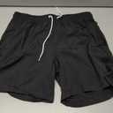 COOFANDY Men's 7" Swim Trunks with Compression Liner Stretch Swimming Shorts with Zipper Pockets (Black, M)