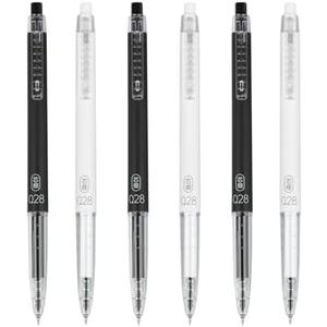 UPENOTE Gel Pens 0.28mm Extra Fine Point Pen, Black Ink, Ball Point Pen for School, Office, Stationery Supplies 6 Packs
