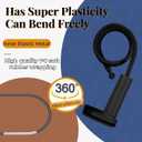 CPAP Hose Holder for Bed, Hose Hanger Avoid Buckling and Prevent Blockage, Adjustable Angle Arbitrarily Sleeping Accessories, CPAP Accessories Supplies for Bedside & Sleep, No Punching Required(Black)