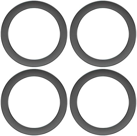 eSamcore for Magsafe Rings [0.4mm], 4 PCS Metal Ring Sticker for Magsafe Magnetic Wireless Charging [Diameter: 57mm] Compatible with All Non-MagSafe Cell Phones