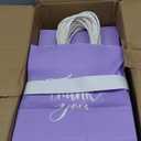 50 Pack Medium Sized Lavender Purple Gift Bags Thank You Paper Bags with Handles 10''x8''x4'' and 50 White Tissue Paper for Business, Wedding Baby Shower Birthday Party Favors, Christmas Gifts