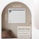 Makaplan Black & White Horizontal Coil Wall Calendar 2025-18 Month Calendar January 2025 to June 2026, 11x13.5 Inches Sleek Black & White Design with Spiral Twin-Wire Binding