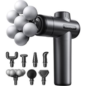 AxBerry Massage Gun Deep Tissue, Body Massager, Percussion Massage Gun, Handheld Massage Gun for Back Shoulder Muscle Pain Relief, Portable Quiet Professional Muscle Gun Mini Massager