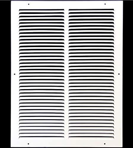 Steel Return Grilles - Sidewall and Ceiling - HVAC Duct Cover (16" x 22", White)