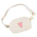 Initial Letter Fanny Pack for Girls,Patch Belt Bag,Toddler Crossbody BagsGifts for 3 4 5 6 7 8 9 10 11 37 Year Old Teens Kids,Christmas Graduation Gifts for Teen Girls (Beige-D)