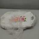 Nicunom 3 Pack Serving Trays with Handles, 16" L x 11" W Rectangular Trays for Eating, Melamine Serving Platters for Party, Floral Tray for Serving Food, Cookies, Desserts, Great Gift