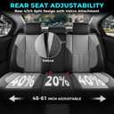 Car Seat Covers Full Set - Universal Seat Covers for Cars SUV Truck Faux Leather Automotive Seat Covers, Breathable & Waterproof Front and Rear Seat Protectors, Fit for Most Cars-BlackGrey
