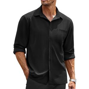 COOFANDY Men's Casual Shirt Long Sleeve Dress Shirts Button Up Shirt for Men 3X-Large