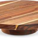 Juvale Round Acacia Wood Cake Stand for Wedding, Wooden Serving Platter for Appetizers and Desserts (12.75 Inches)