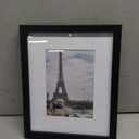 Hongkee 8x10 Black Picture Frames set of 3, Made of Wooden and Glass Photo frame - Displays Picture 5x7 with Mat or 8 x 10 without Mat, Desktop & Wall Collage Frame set