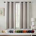MIULEE Cobblestone Blackout Curtains for Bedroom Living Room 63 Inches Long 2 Panels, Thermal Insulated Room Darkening Drapes Grommet Noise Reducing Light Blocking Window Treatments 40x63 Inch