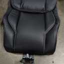 La-Z-Boy Bellamy Executive Office Chair with Memory Foam Cushions, Real Wood Arms and Swivel Base, Waterfall Seat Edge, Faux Bonded Leather, Black