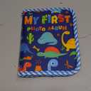 Baby's My First Family Album Soft Photo Cloth Book Blue Dinosaur My First Book of Photos Baby Memory Album Gift Holds 4x6 Pictures for Babies Newborn Toddler & Kids Baby Shower