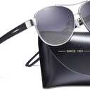 CARFIA Polarized Sunglasses for Women UV Protection Ultra-Lightweight Comfort Metal Frame Driving Glasses CA3210, 3. Grey Gradient Lens Matte Metal Frame