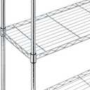 Amazon Basics 5-Shelf Adjustable Heavy Duty Steel Wire Rack, Space Saving Storage Shelving Organizer for Kitchen, Garage, No-Tool Assembly, 350 lbs Weight Capacity, 36" x 14" x 72", Chrome