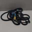 Besiter Heavy Duty Garden Hose 5/8" 50FT: Flexible Rubber Water Hose with 10 Function Sprayer - Leakproof Hose Male to Female Fittings - Durable Hose for Yard, Lawn, Car Wash, Outdoor, Watering (Dark Blue)