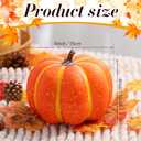 Liliful 12 Pcs 6" Foam Artificial Pumpkins Fall Harvest Pumpkins Fake Plastic Carvable Foam Pumpkin Decor for Halloween Thanksgiving Home Decor (Orange)