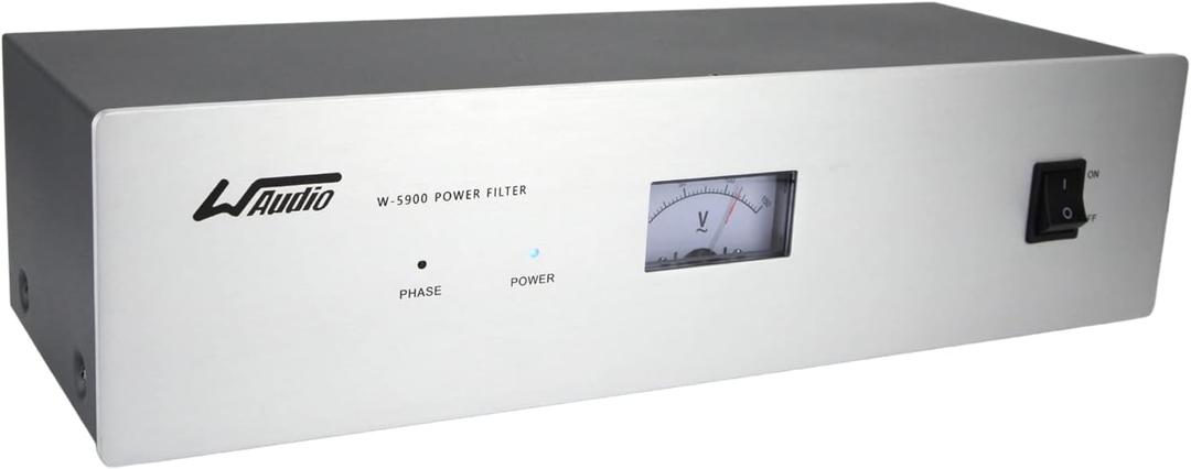 AC Noise Power Conditioner - Mains Purifier Audio Video Noise Filter Surge Protector with US Standard Sockets (Silver)