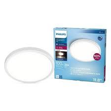 Philips 11.8inch LED integrated 22W 100W Super Slim flush Mount Lighting, Philips 11.8" LED flushmount Philips 11.8inch LED integrated 22W 100W Super Slim flush Mount Lighting, Philips 11.8" LED flushmount